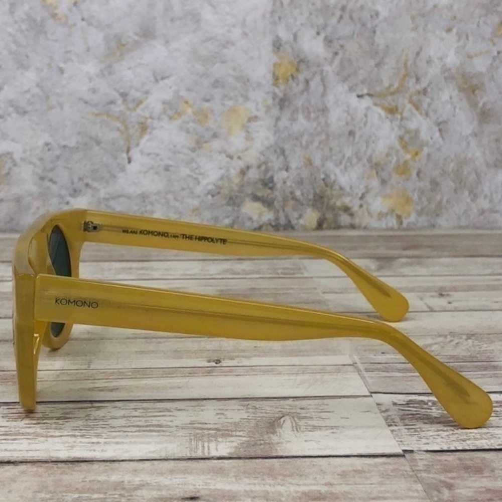 KOMONO sunglasses NEW Hippolyte shield Yellow Round - Picture 6 of 10